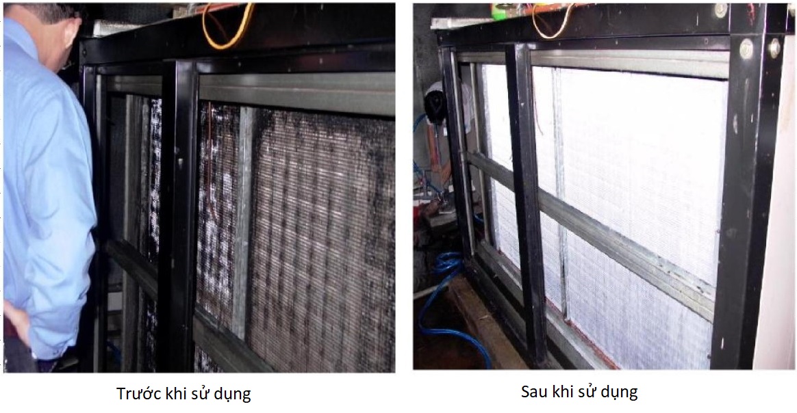 Khi pH dung dịch nước sau tẩy tương đương pH nguồn nước dùng để rửa