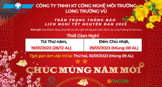 XIN TRÂN TRỌNG GỬI ĐẾN QUÝ KHÁCH HÀNG LỊCH NGHỈ TẾT NGUYÊN ĐÁN 2023