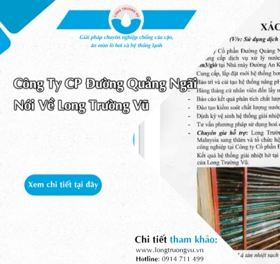 ĐÁNH GIÁ CỦA CÔNG TY CP ĐƯỜNG QUẢNG NGÃI