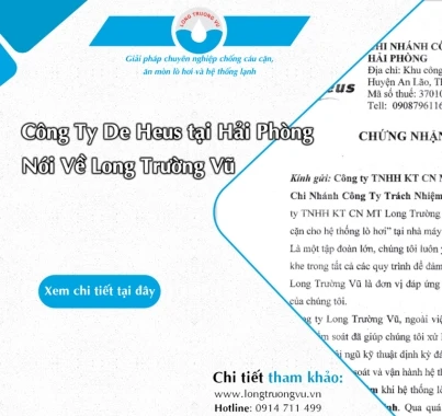 ĐÁNH GIÁ CỦA CTY DE HEUS TẠI HẢI PHÒNG VỀ LONG TRƯỜNG VŨ